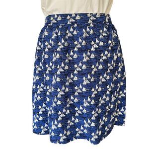 Gap Nautical Sailboat Print Skirt Size Large